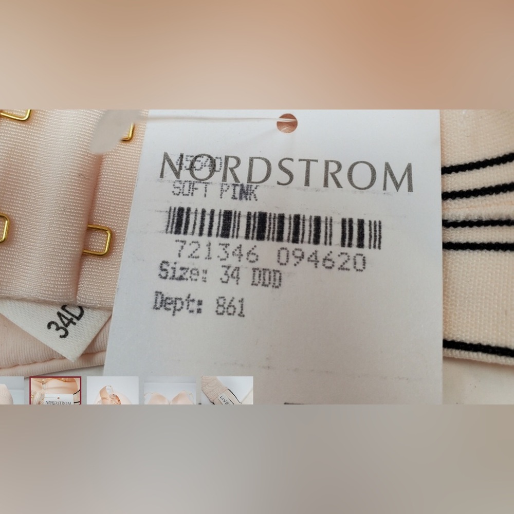 Lively The All Day Deep V No Wire Bra in Soft Pink Size 34DDD NEW WITH TAGS